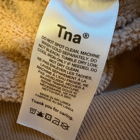 Aritzia TNA Cozy Fleece Boyfriend Fit Sweatshirt Hoodie XS - Picture 5 of 6